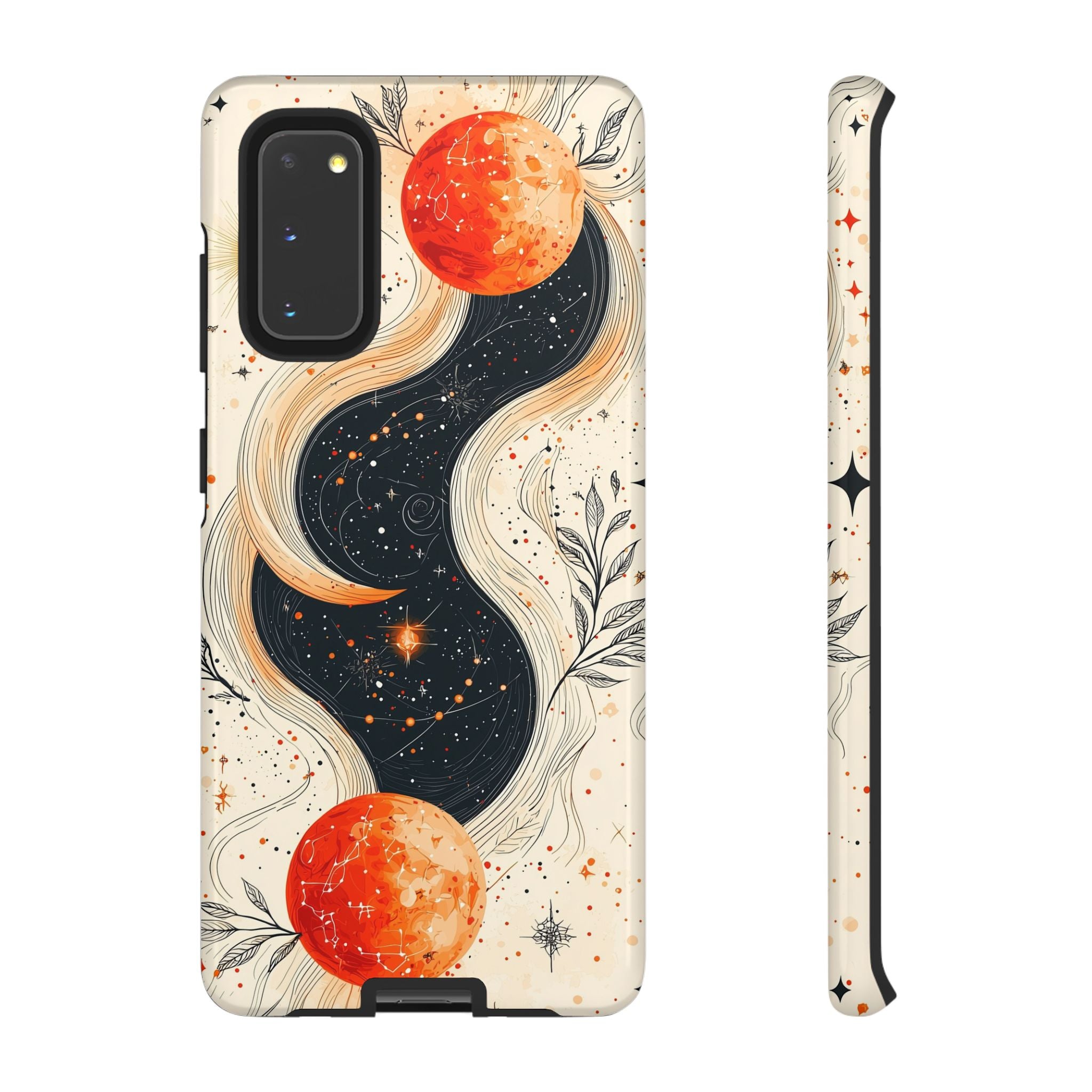 Astrology Galaxy Samsung Galaxy Case | Red Moon Celestial Waves