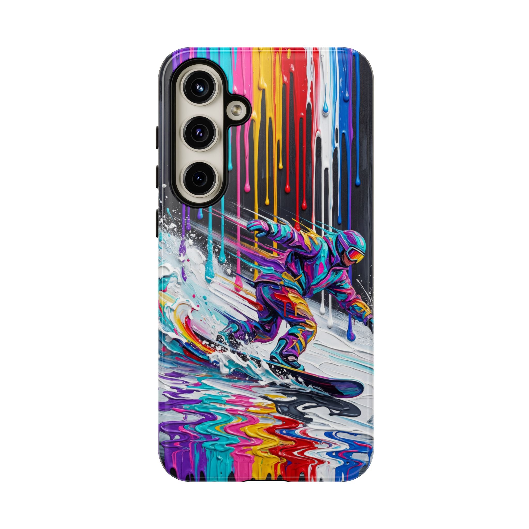Colourful Snowboarder Art  Samsung Galaxy Phone Case