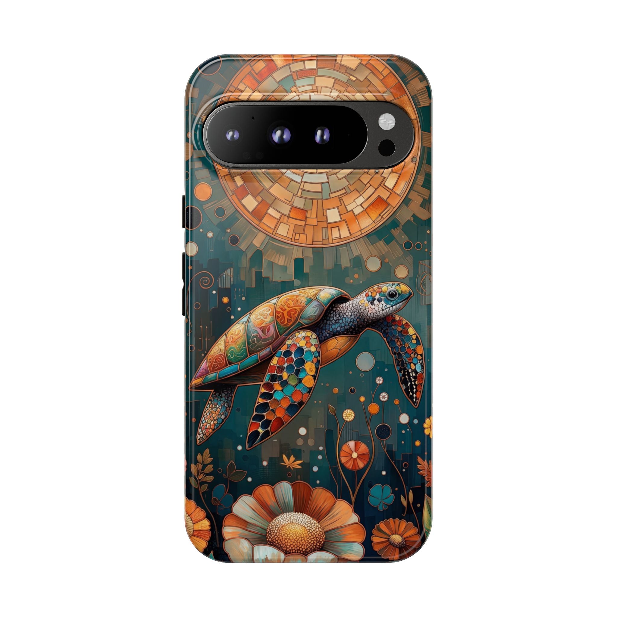 Sea Turtle Google Pixel Case | Artistic Floral Ocean Design