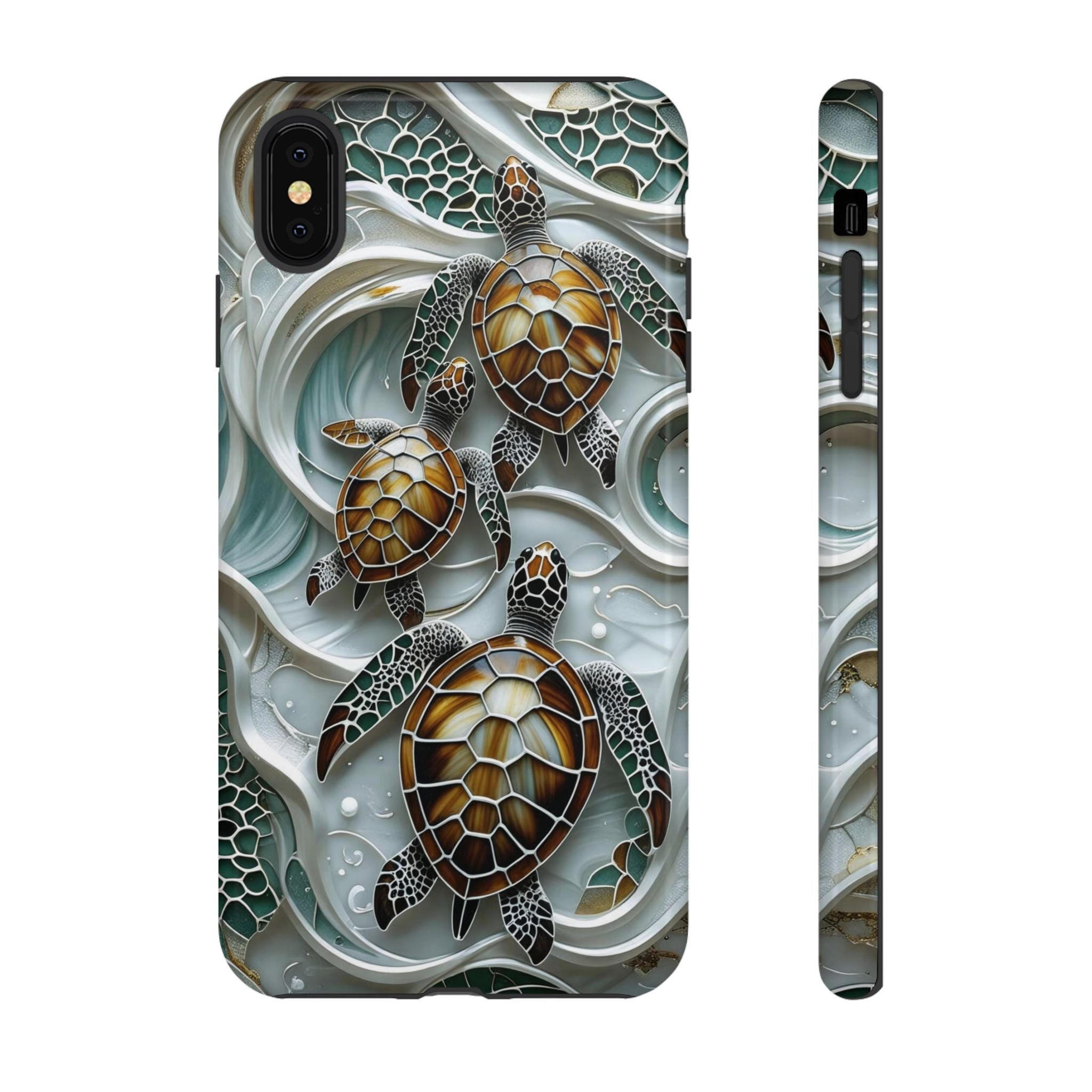 Sea Turtle Phone Case — Ocean Waves Protective iPhone Cover