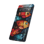 Fish Mosaic Tough Google Pixel Case — Colourful Artistic Fish Pattern