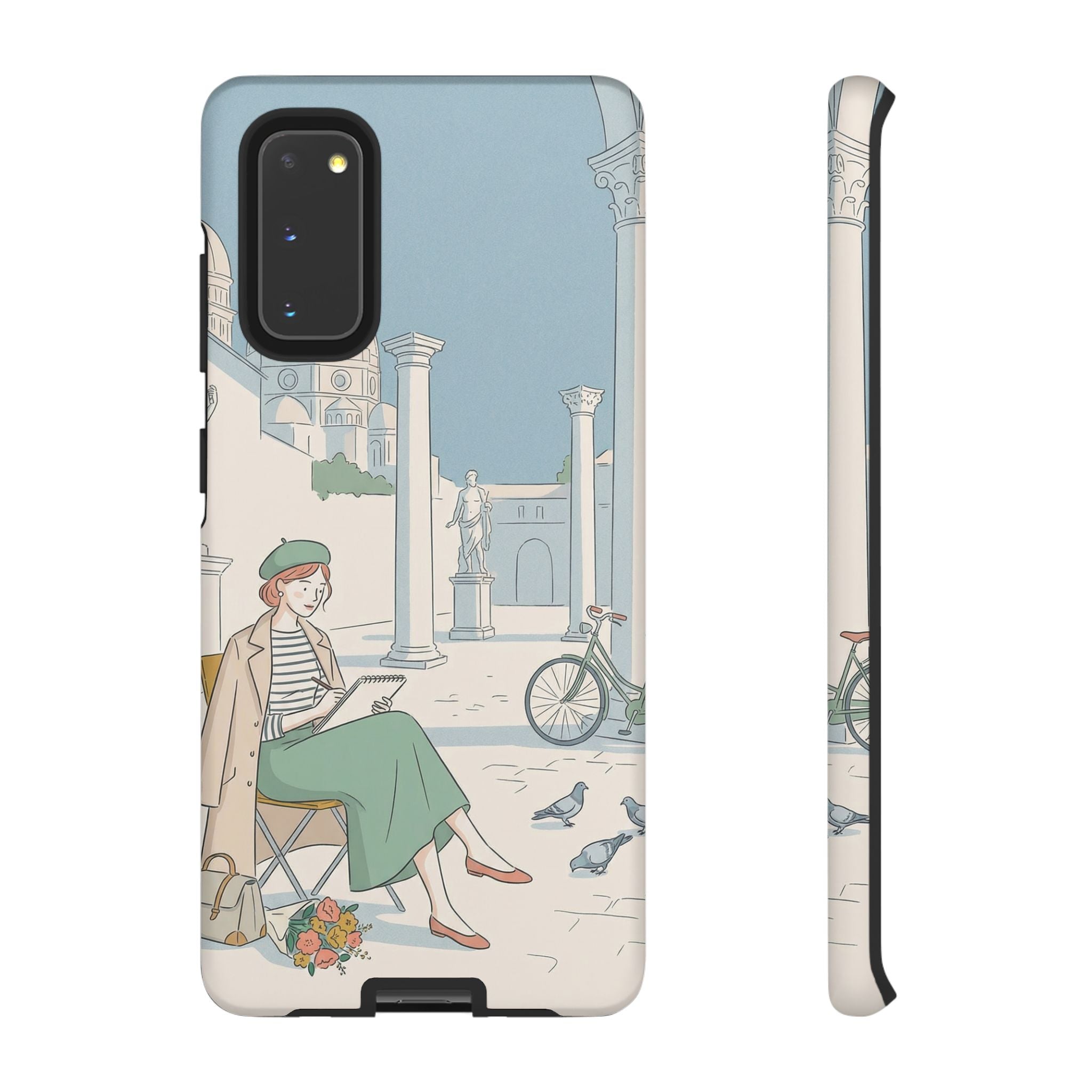 Florence Art Aesthetic Samsung Galaxy Phone Case | Renaissance Italy Travel Illustration
