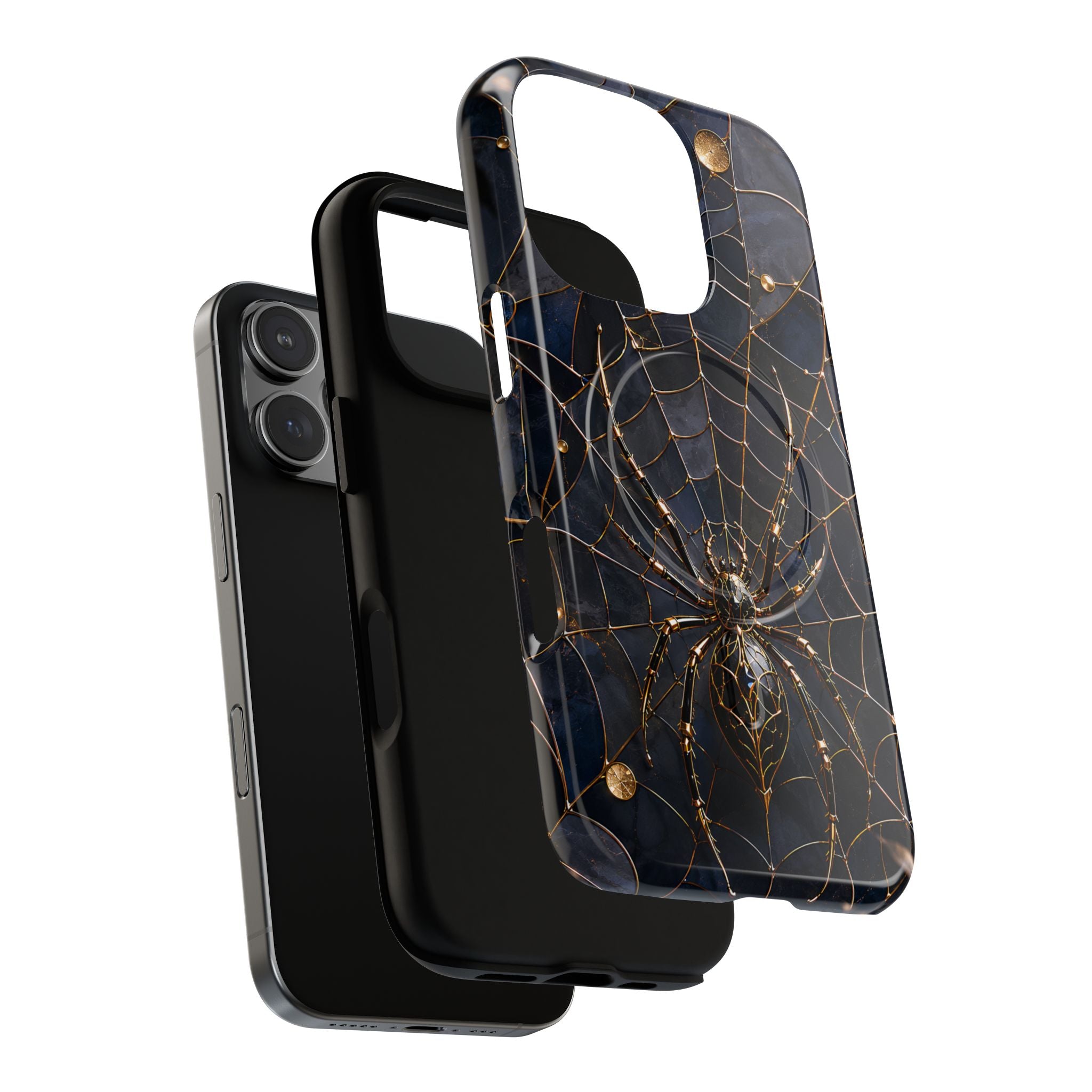 Golden Spider Web Tough MagSafe Case
