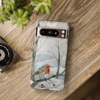 Robin Google Pixel Phone Case | Winter Bird Phone Case