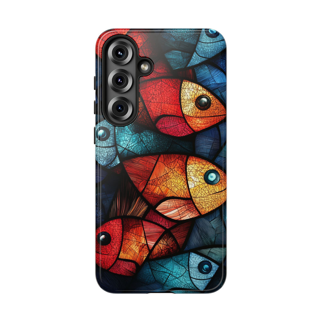 Fish Mosaic Tough Samsung Galaxy Case — Colourful Artistic Fish Pattern