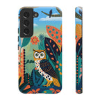 Botanical Forest Colourful Owl Samsung Galaxy Phone Case