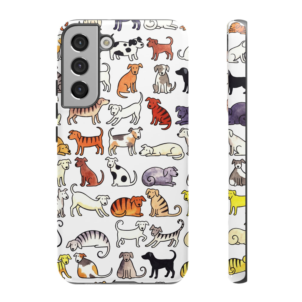Dog Pattern Samsung Galaxy Case | Cute Colourful Dogs