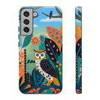 Botanical Forest Colourful Owl Samsung Galaxy Phone Case