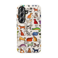 Cat Pattern Tough Samsung Galaxy Case | Colourful Cartoon Cats