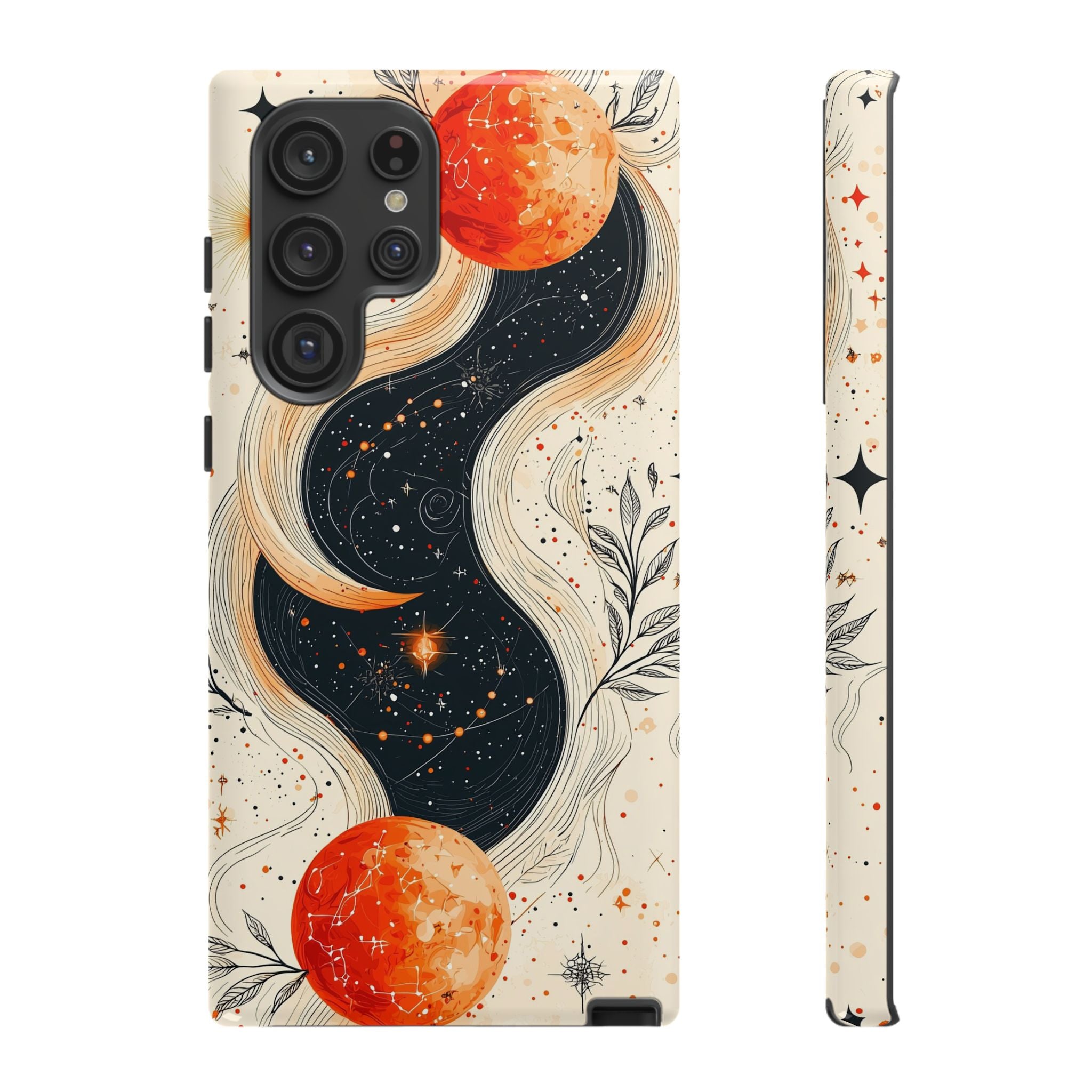 Astrology Galaxy Samsung Galaxy Case | Red Moon Celestial Waves