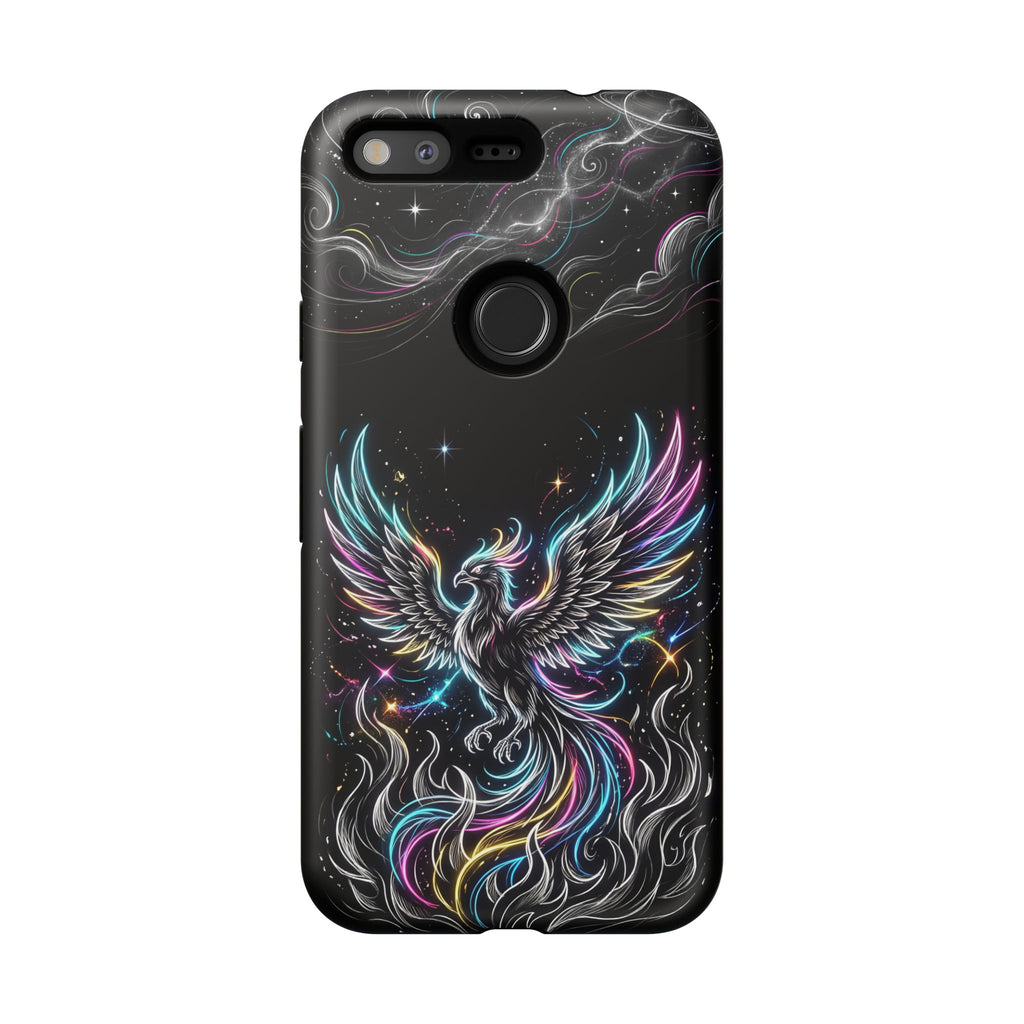 Colorful Neon Phoenix Tough Google Pixel Phone Case
