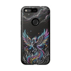 Colorful Neon Phoenix Tough Google Pixel Phone Case