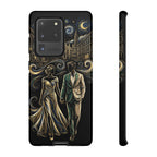 Romantic Night Walk Samsung Galaxy Phone Case | Elegant Couple Art