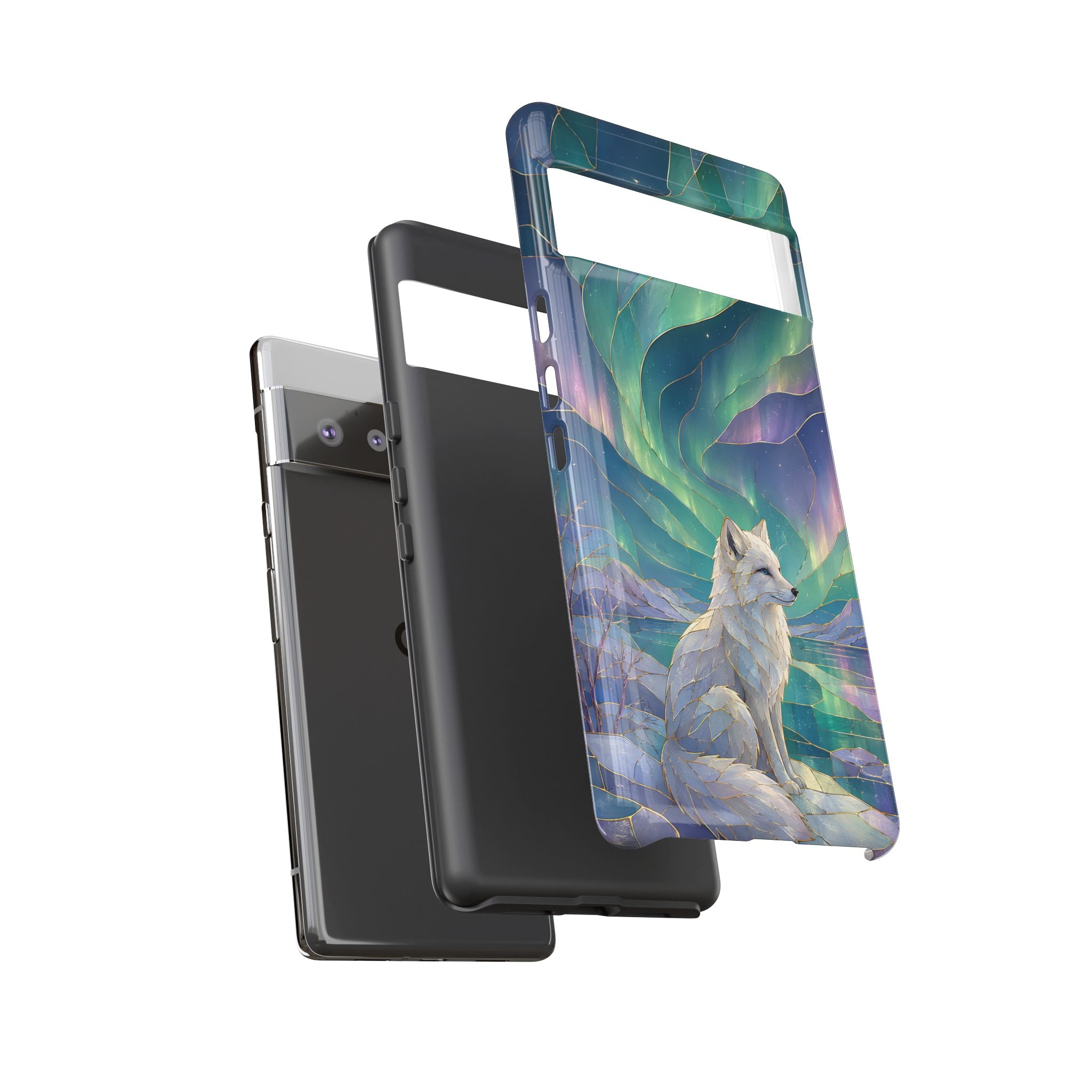 Arctic Google Pixel Fox Phone Case | Northern Lights Phone Case