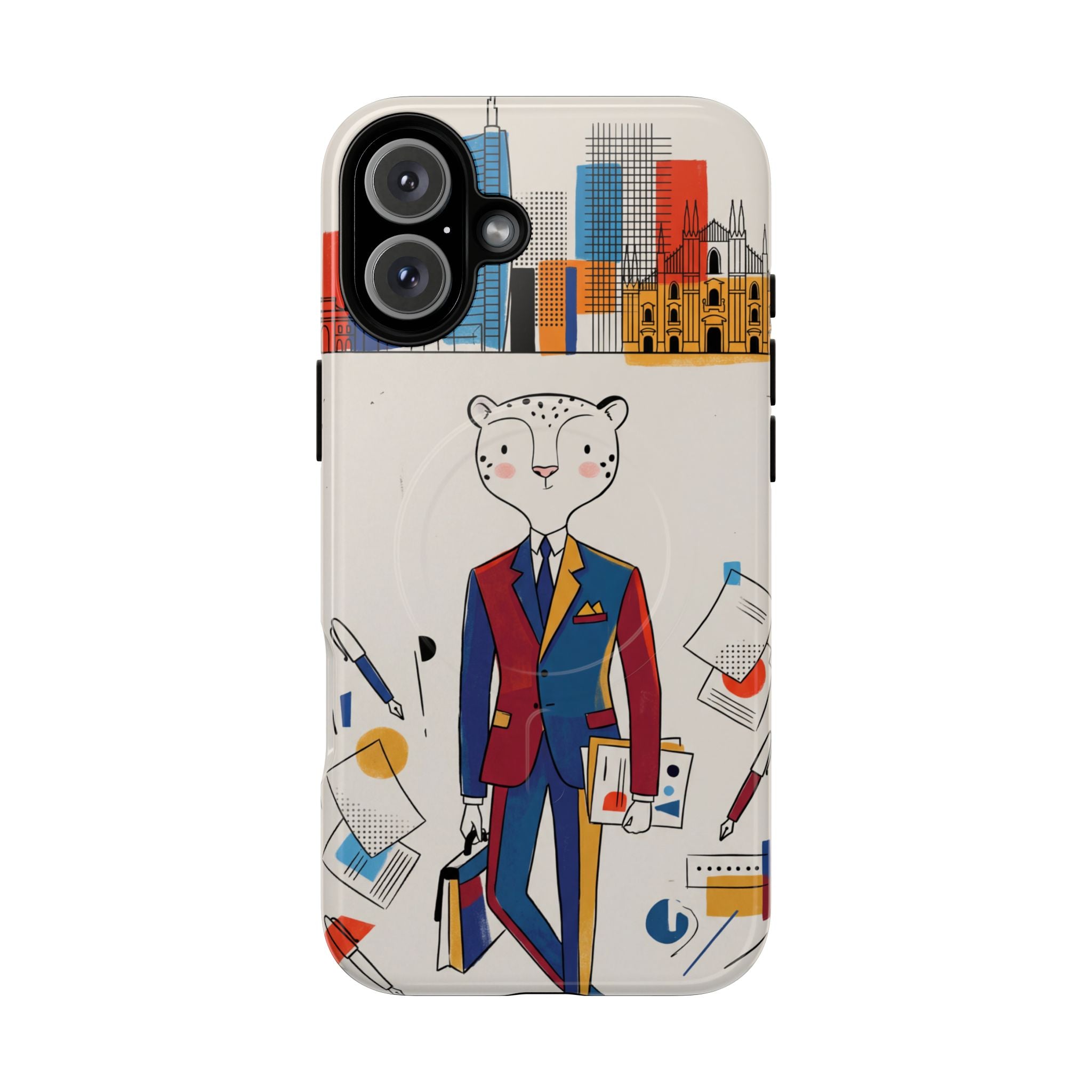 Leopard Executive MagSafe iPhone Case | Business Chic Illustrated