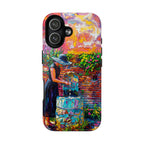 Artistic Garden iPhone Case | Woman at Fountain Tough MagSafe Case