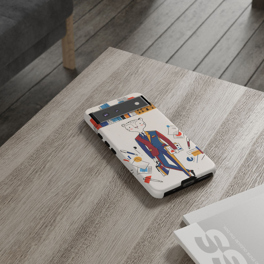 Leopard Executive Google Pixel Phone Case | Business Chic Illustrated