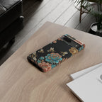 Cover per telefono Google Pixel "Api floreali" resistente | Copertura protettiva vintage Rose e Bombo