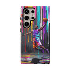 Color Splash Basketball Samsung Galaxy Phone Case | Vibrant Drip Dunk Design