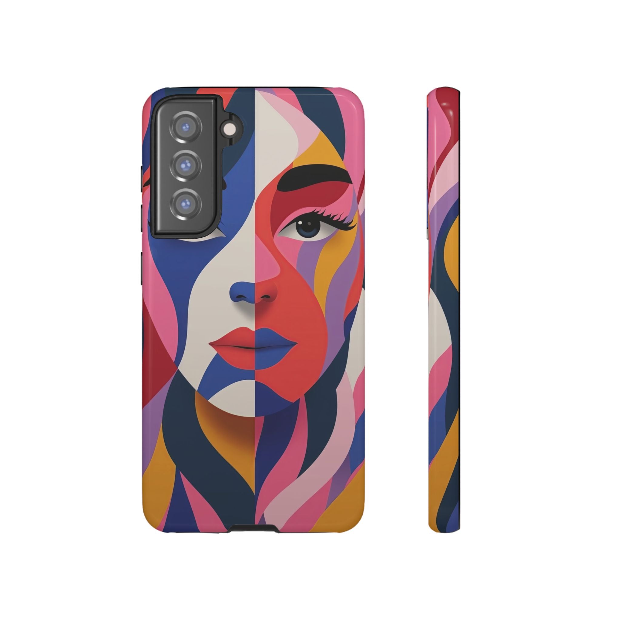 Abstract Colourful Face Samsung Galaxy Case | Vibrant Pop Art