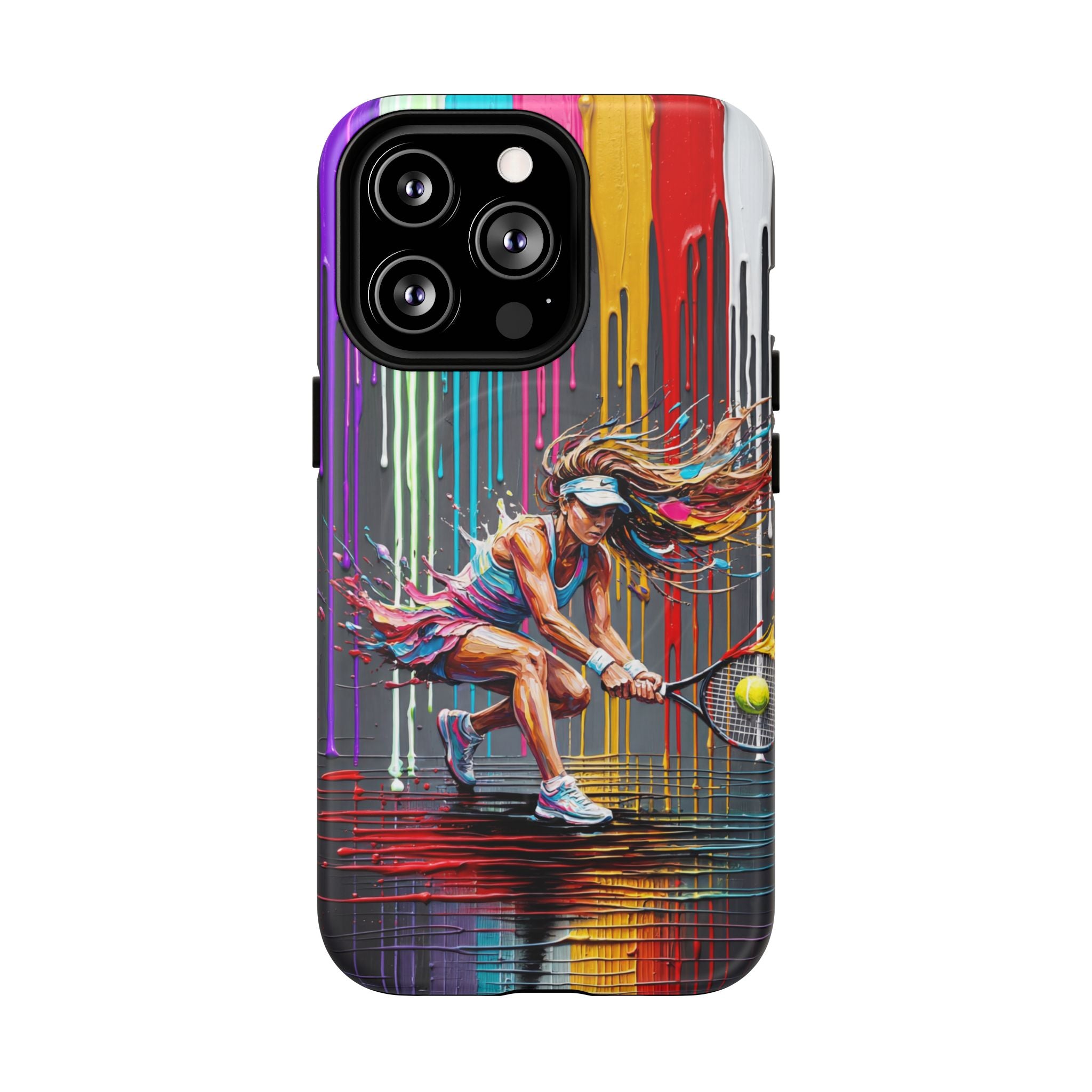 Colour Splash Tennis MagSafe iPhone Case | Vibrant Female Player Art