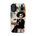 Paris Cafe Chic MagSafe iPhone Case | Stylish Woman Illustration iPhone Cover