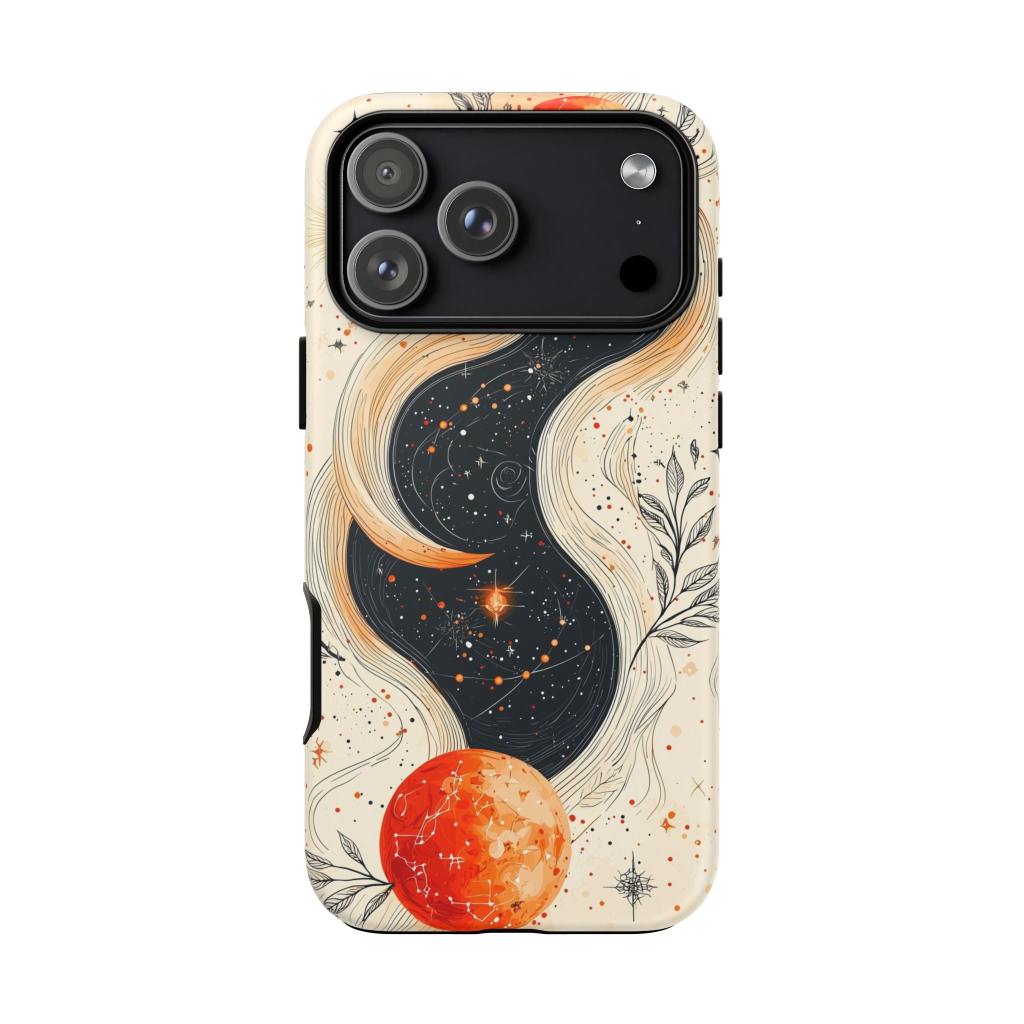 Astrology Galaxy iPhone Case | Red Moon Celestial
