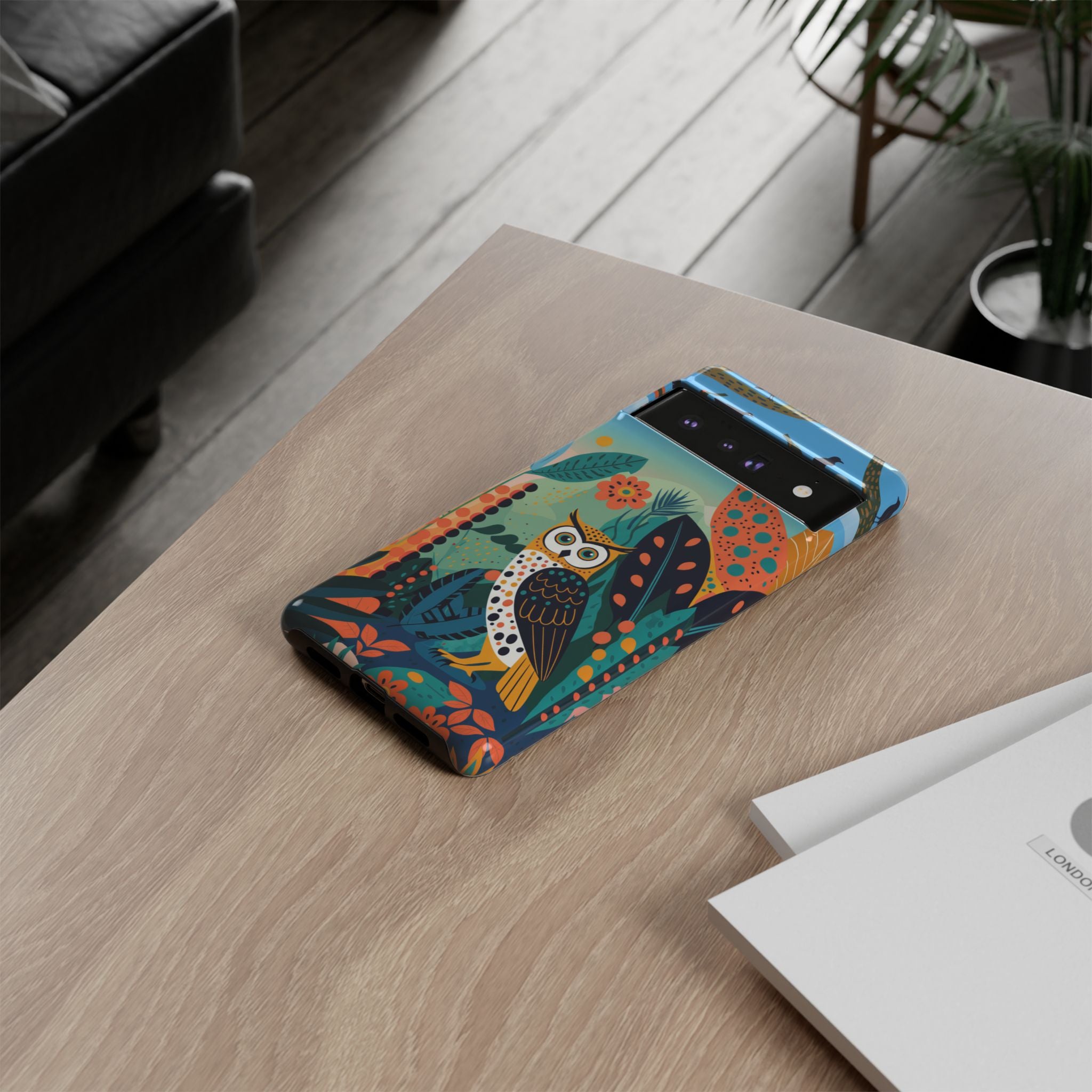 Botanical Forest Colourful Owl Google Pixel Phone Case