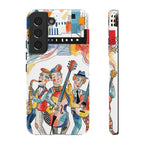 Custodia per Samsung Galaxy Illustrata Trio Musicale | Cover Colorata con Band Jazz