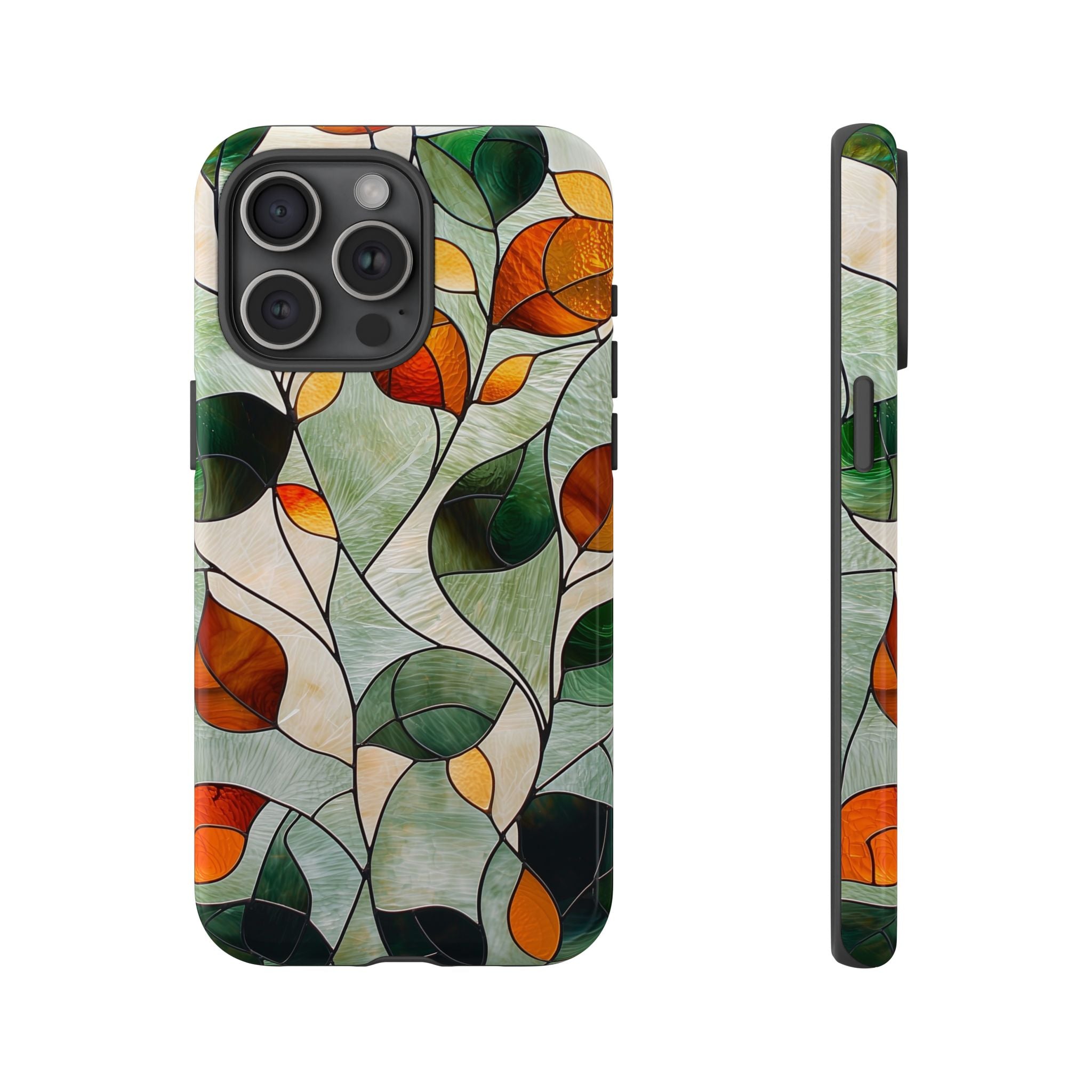 Autumn Stained Glass Leaf iPhone Case