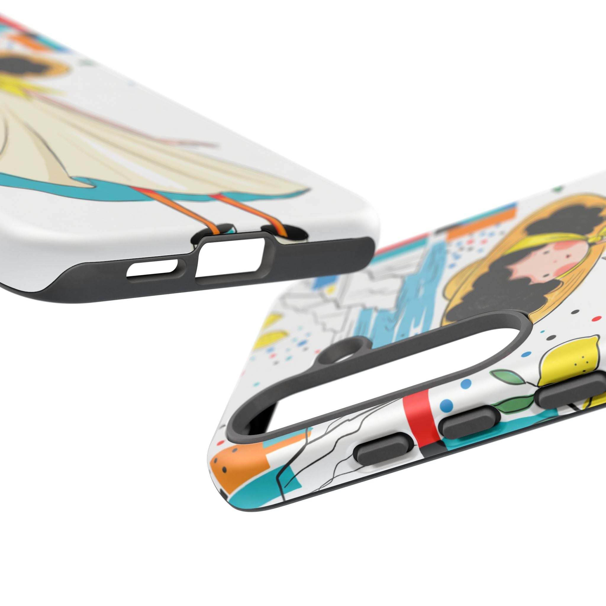 Cute Summer Girl Samsung Galaxy Phone Case | Whimsical Coastal Illustration Protective Case