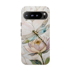 Dragonfly Lotus Google Pixel Phone Case | Stained Glass Floral iPhone Case