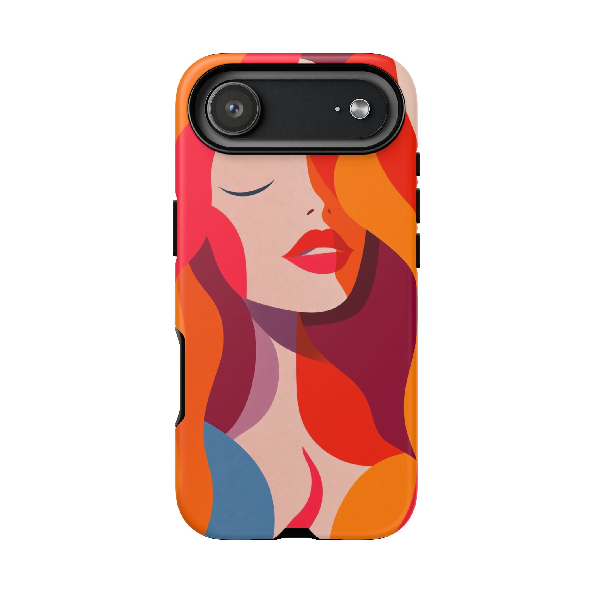 Retro Pop Art Woman iPhone Case | Bold Colourful Abstract Portrait
