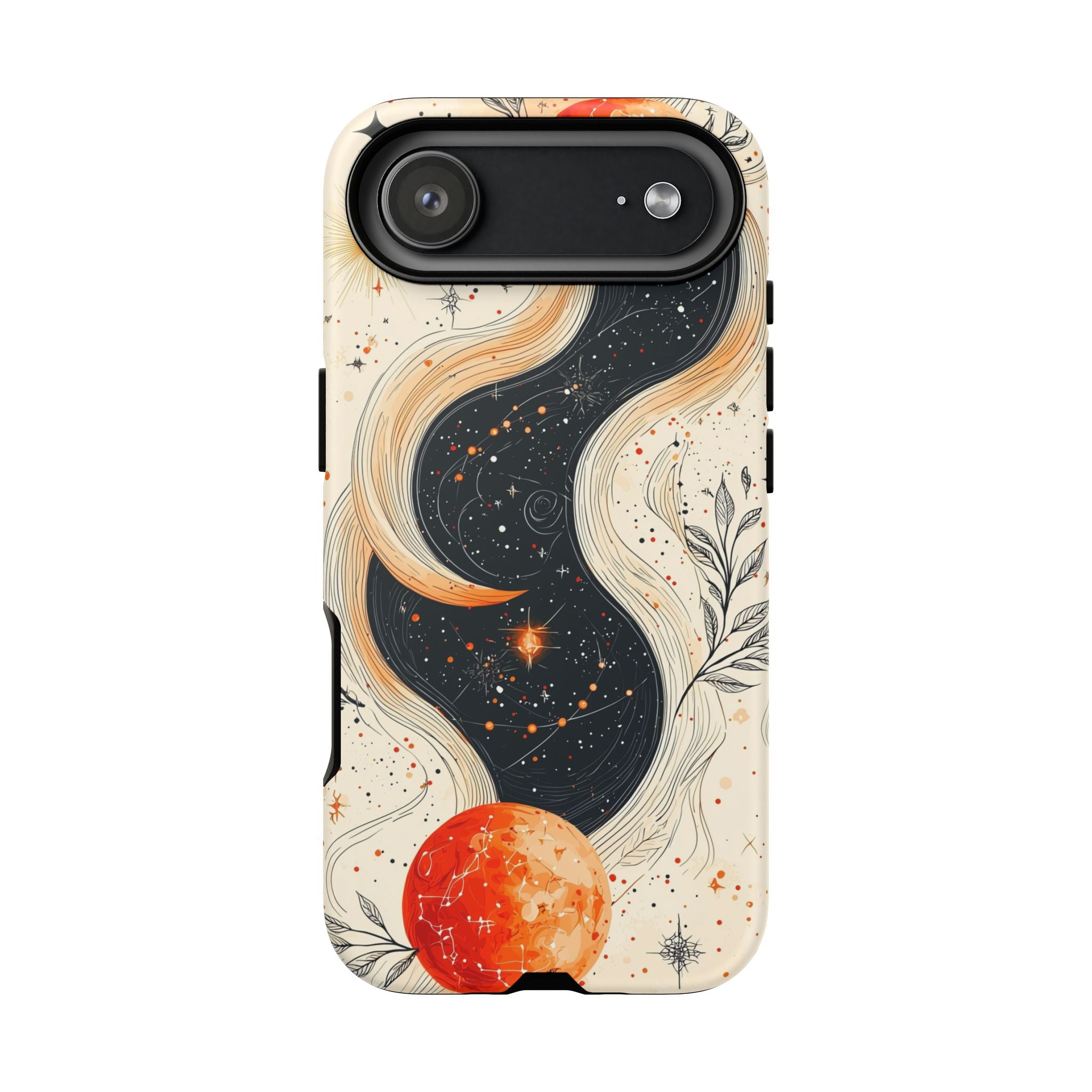 Astrology Galaxy iPhone Case | Red Moon Celestial