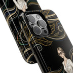 Cover per iPhone con illustrazione di donna elegante | Sposa vintage in abito fluente