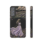 Cover per telefono Samsung Galaxy Lavander Breeze | Elegante protezione floreale con donna danzante