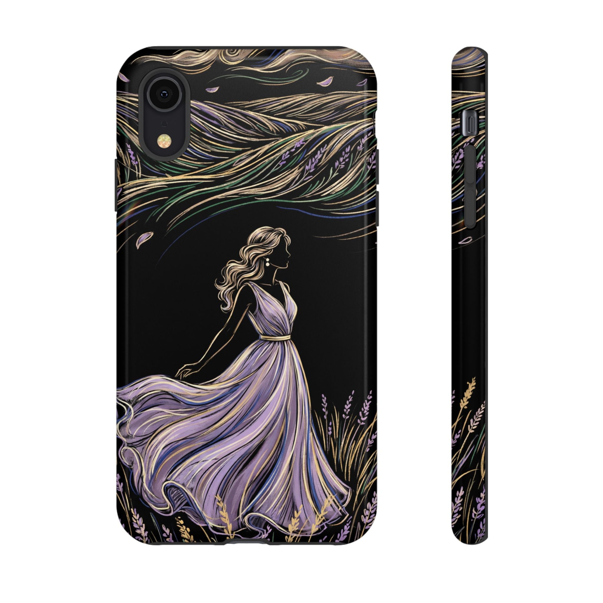 Lavender Breeze iPhone Case | Elegant Dancing Woman Floral Protection