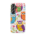 Simpatica Cover Protettiva Búho Colorato per Samsung Galaxy | Cover Rigida con Fantasia di Búho Carino