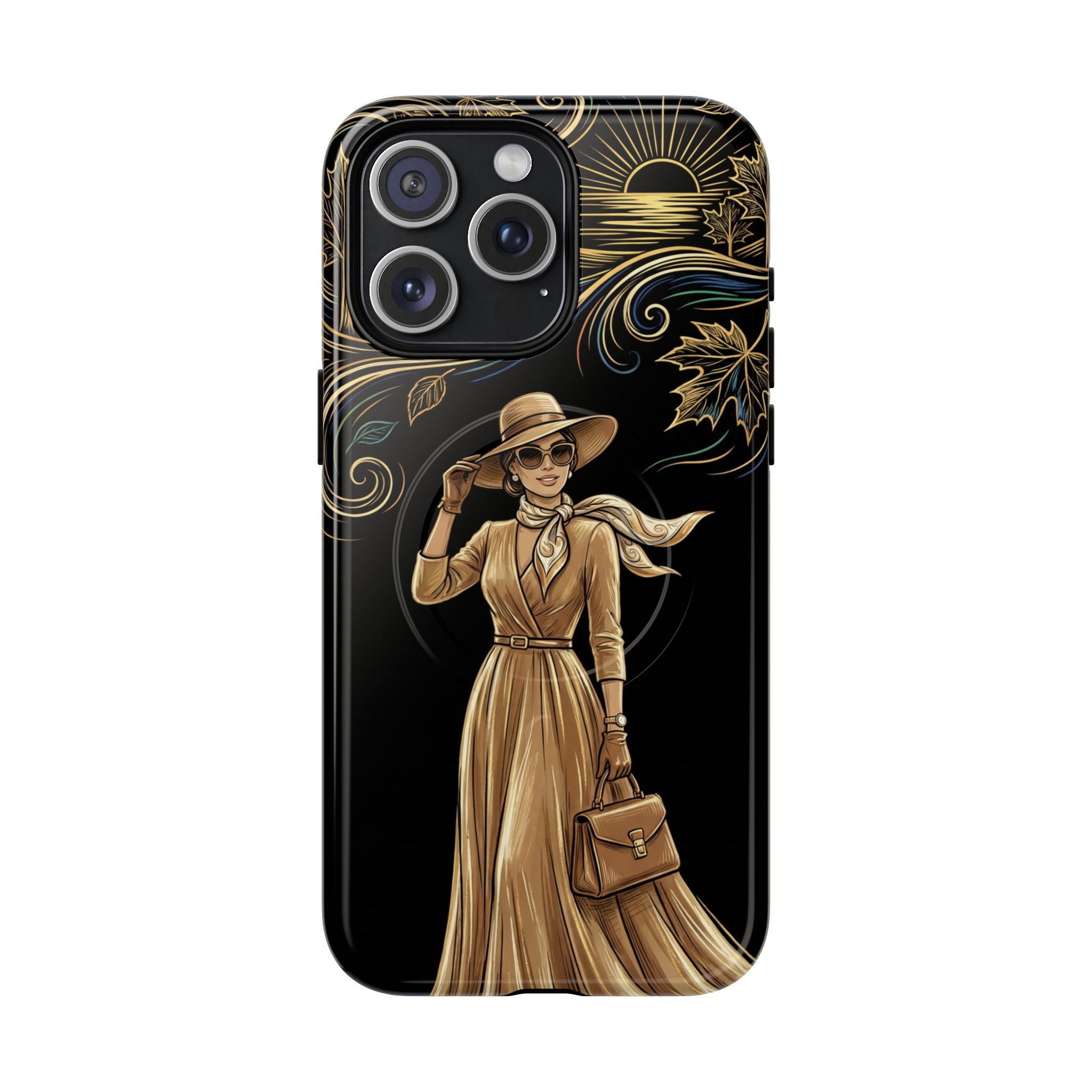 Vintage Autumn Lady MagSafe iPhone Case