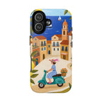 Mediterranean Scooter MagSafe iPhone Case | Coastal Lemon Grove Design