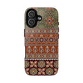 Batik Floral Protective Tough MagSafe iPhone Case