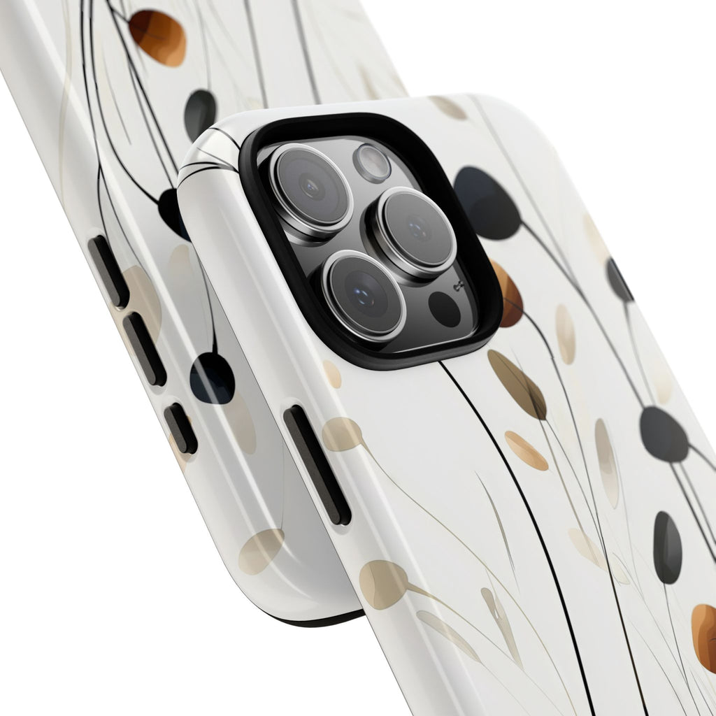 Floral Breeze Tough iPhone Case | Minimal Neutral Botanical Design