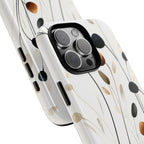 Floral Breeze Tough iPhone Case | Minimal Neutral Botanical Design