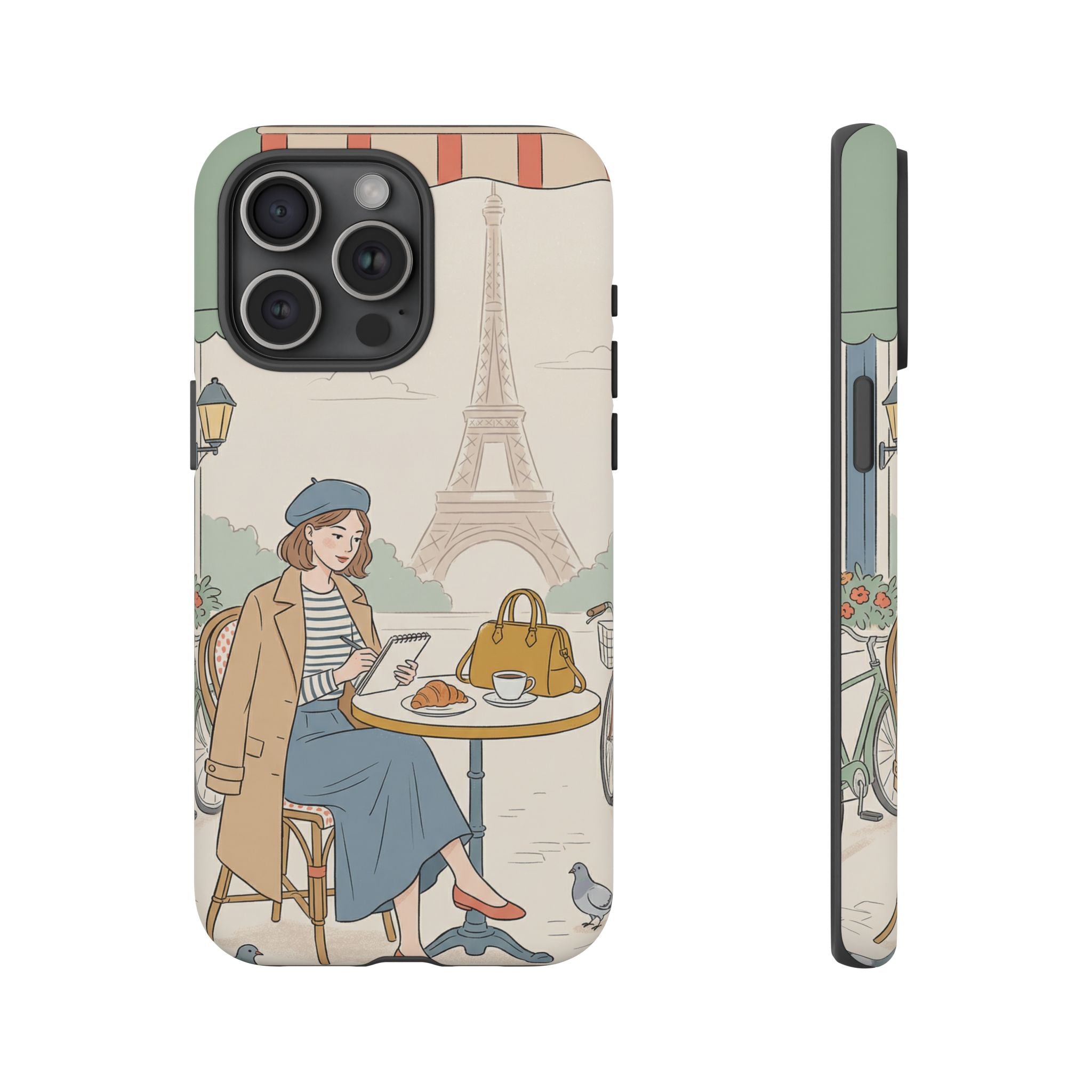 Paris Cafe iPhone Case | Cute Vintage Eiffel Tower Travel
