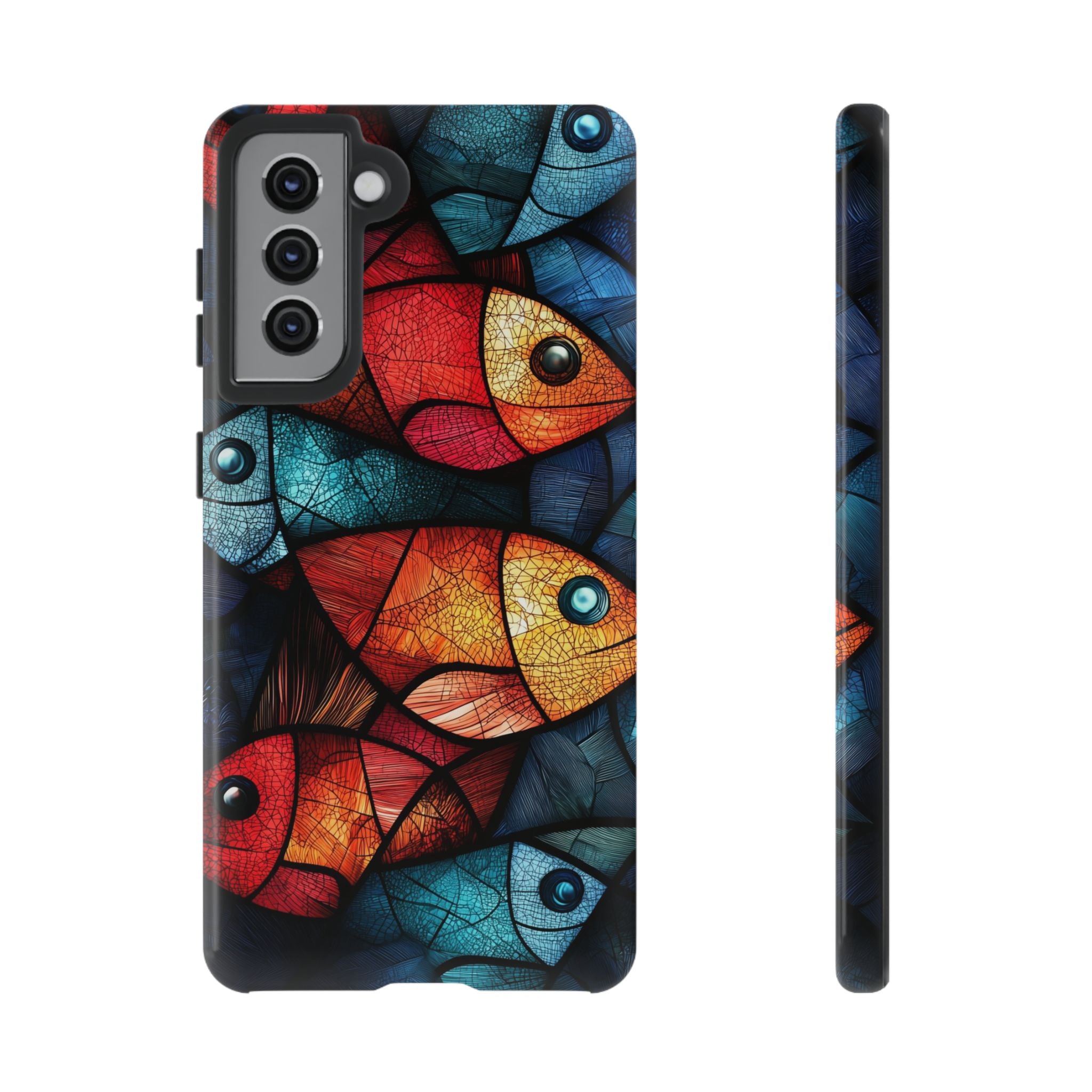 Fish Mosaic Tough Samsung Galaxy Case — Colourful Artistic Fish Pattern