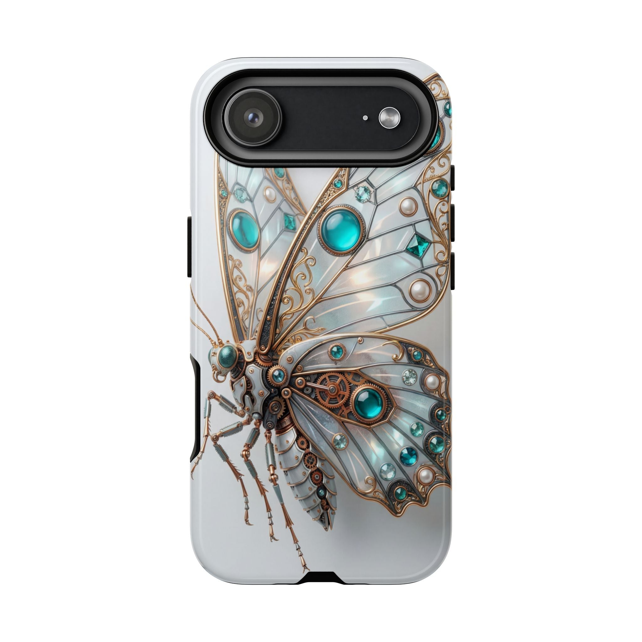 Butterfly Gem Phone Case — Steampunk Teal Jewel iPhone Case
