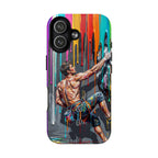Colourful Rock Climber Art Protective MagSafe iPhone Case