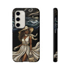 Samsung Galaxy Phone Case | Elegant Black Woman in Flowing Dress by the Sea
