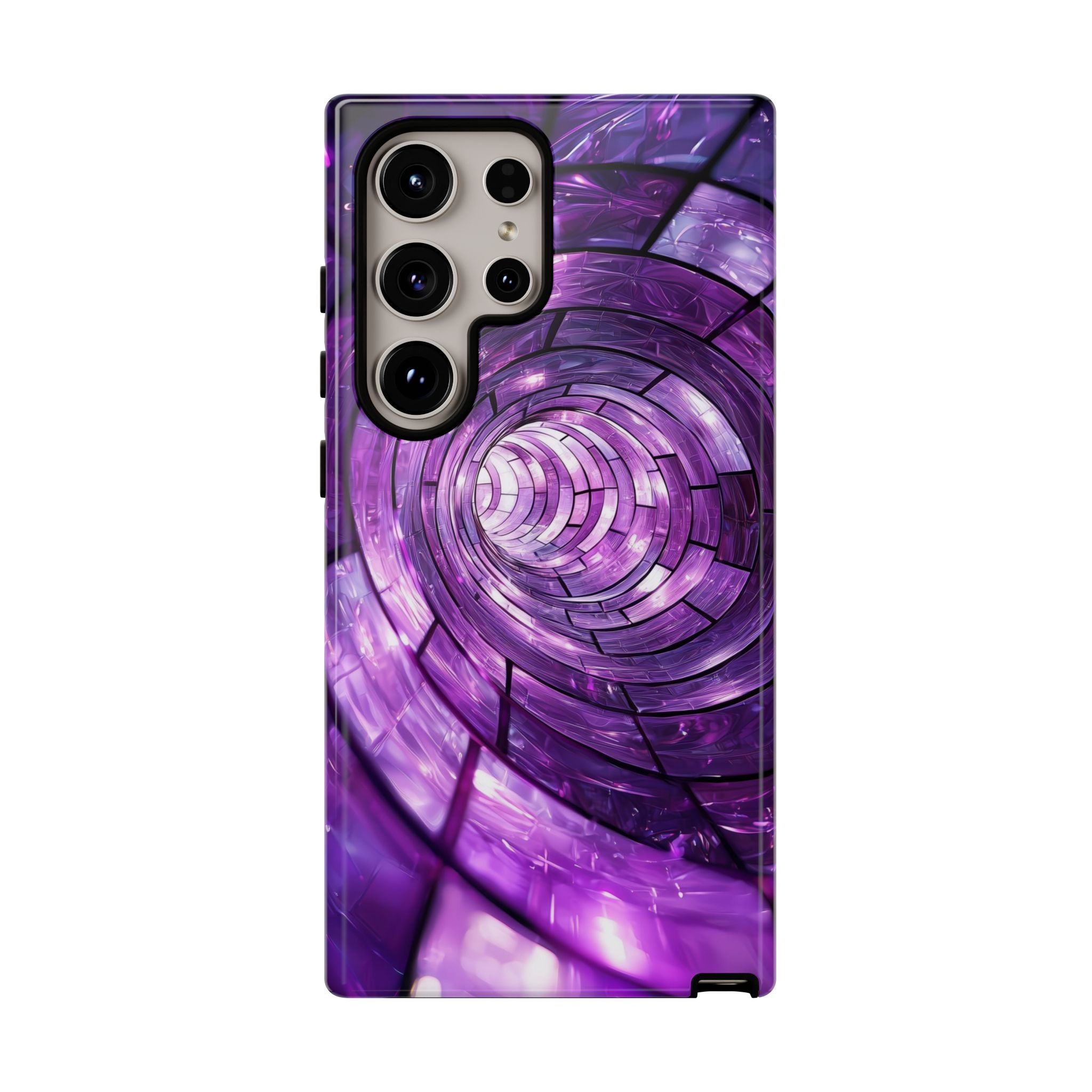Purple Vortex Tough Samsung Galaxy Case — Abstract Spiral Protective Cover