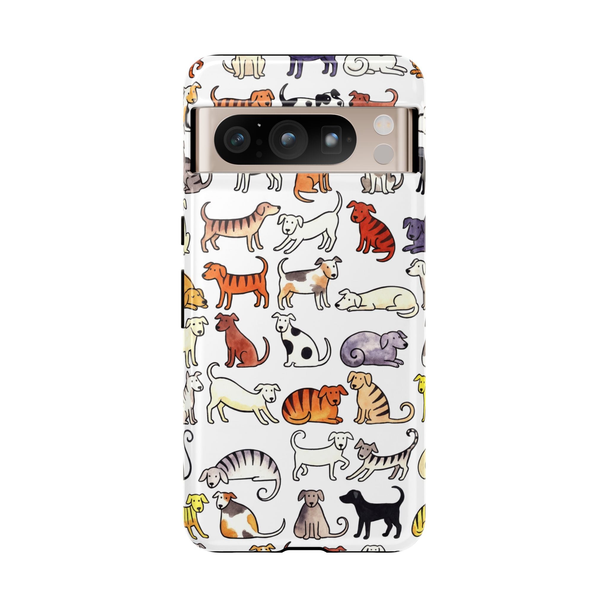 Dog Pattern Google Pixel Case | Cute Colourful Dogs